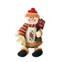 聖誕節坐著的雪人裝飾品,適用於聖誕樹、家居、室內、桌上裝飾
