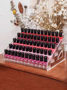 1 Pieza Expositor Para Esmaltes De Uñas Desmontable De 5 Capas, Soporte De Acrílico Claro, Organizador Multifuncional De Maquillaje Para Gafas Y Efectos De Escritorio, Estante De Almacenamiento Que Ahorra Espacio - transparente - Ver 1