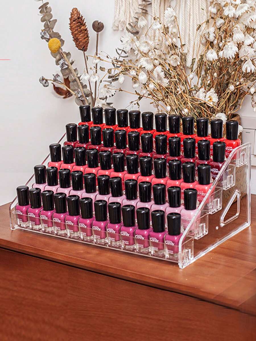 1 Pieza Expositor Para Esmaltes De Uñas Desmontable De 5 Capas, Soporte De Acrílico Claro, Organizador Multifuncional De Maquillaje Para Gafas Y Efectos De Escritorio, Estante De Almacenamiento Que Ahorra Espacio - transparente - Ver 1