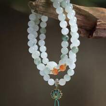 1只天然石頭迷人手鍊,優雅的手鍊禮物,適合送給家人和朋友 - 杏色 - 查看 3