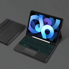 英文背光触控板键盘保护套适用于 iPad Pro 11 英寸 2 代 3 代 4 代 (2018-2022)A1980 A2013 A1934 A1979 A2228 A2068 A2230 A2231 A2377 A2459 A2301 A2460 平板电脑磁分离智能触控板键盘保护套 iPad Air 5 代 4 代 10.9 英寸 A2316 A2324 A2325 A2072 A2588 A2589 A2591 笔槽保护套 - 黑色-英語佈局 - 查看 4