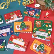 40入組聖誕刮刮卡,節日商業促銷抽獎優惠券,聖誕派對刮刮卡遊戲,適用於派對節慶裝飾,小型企業使用