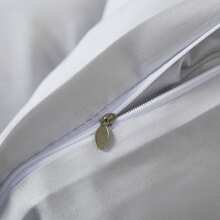 3入組純色被套套裝(不含床單和枕頭套) - 淺灰色 - 查看 4