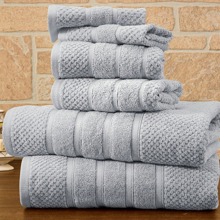 Bibb Home 6 Piece Egyptian Cotton Towel Set - 爆米花海豹灰色 - 查看 1