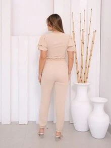 女性套裝 - 米色 - 查看 3
