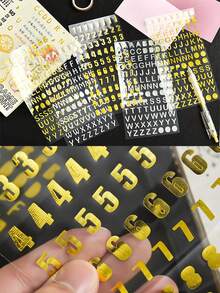 1 Pieza Pegatina Con Número Plateado - Multicolor - Ver 3