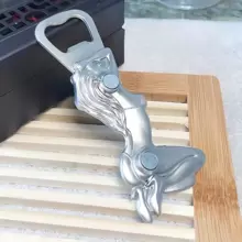 2 dụng cụ khui bia hình bikini gợi cảm, dụng cụ khui bia nam châm tủ lạnh, móc khóa quầy bar bằng kim loại, thích hợp cho gia đình, quán bar và khách sạn, quà tặng tuyệt vời cho ngày lễ, quà tặng cho cha - Bạc - Xem 2