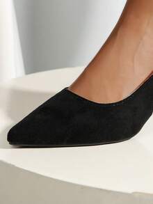 节日仙女风格凉鞋高跟鞋性感系带尖头高跟鞋女式，2023 年新款法式风格，尺码 42，百搭 - 黑色 - 查看 6