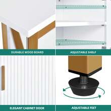 Modern Corner TV Stand For 55 Inch With Power Outlets Entertainment Center White - White - View 8