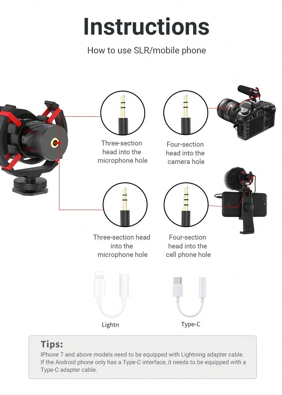 Universal Video Microphone with Shock Mount,Shotgun Mic Video