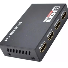 Suíte  1x4 Full Hd 1.4v 1080p Distribuidor Splitter - Preto - Visão 3