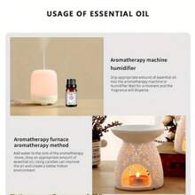 1入組10ml/0.33fl.oz水溶性精油套裝,每瓶精油都非常適合用於噴霧器、加濕器、按摩和芳香療法 - 紅白色 - 查看 3