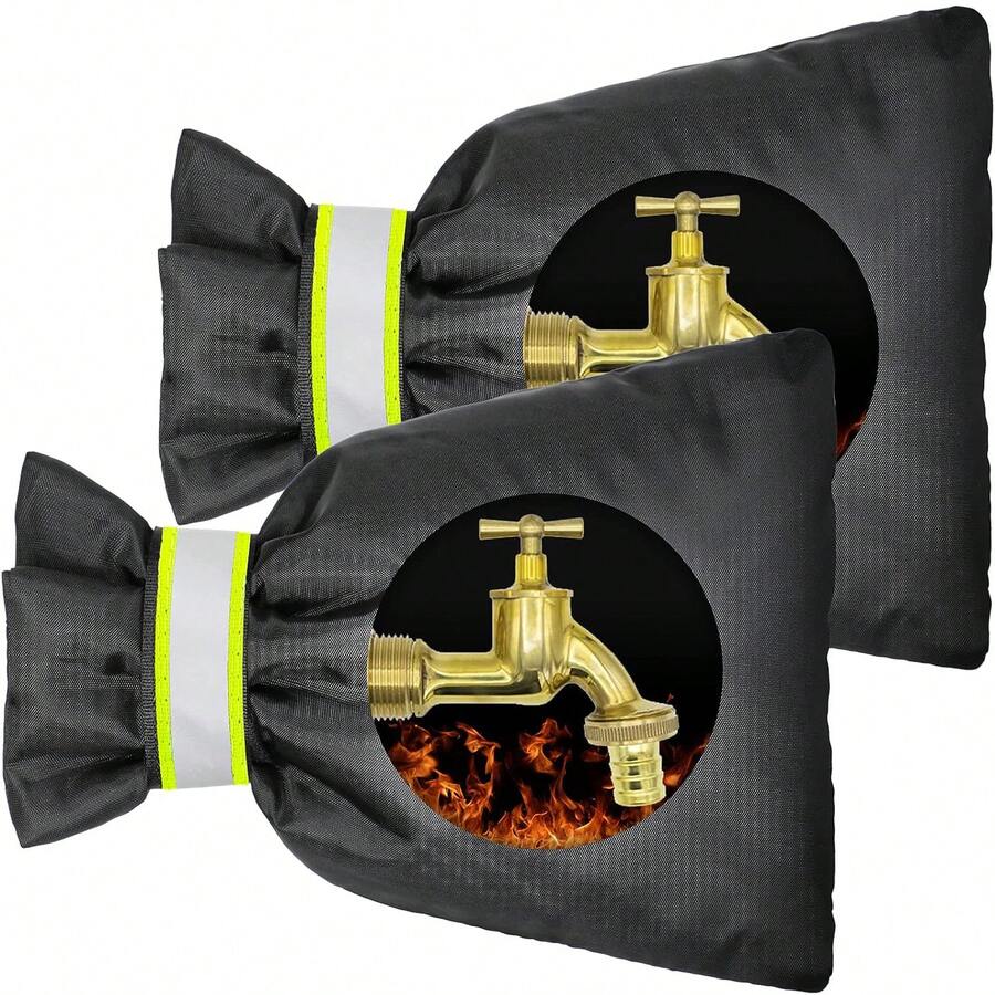 1 件/2 件户外水龙头盖，户外花园水龙头防冻袜，可重复使用防水绝缘龙头盖（较厚）