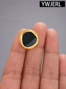 5入組巨型風格錘鑄& 滴油效果縫衣扣,適用於女士毛衣、外套、西裝等diy裝飾