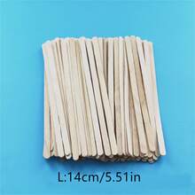 50 件木製一次性餐具套裝(湯匙、刀子、叉子、咖啡攪拌器)適合派對、甜點、可水洗 - 棕色 - 查看 5