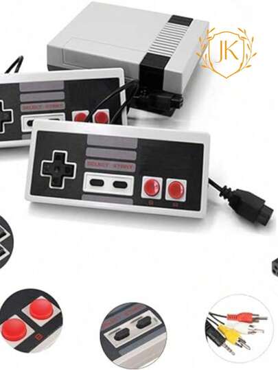 JK Mini Consola De 620 Juegos retro TV de 8 bits para recordar tu infancia Consola de juegos retro clásica, salida AV, sistema de videojuegos NES de 8 bits, 620 juegos integrados con 2 controladores clásicos