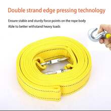 Cuerda Remolque Olécranon Doble Capa Espesado Correa 4m/5t - Amarillo - Ver 2