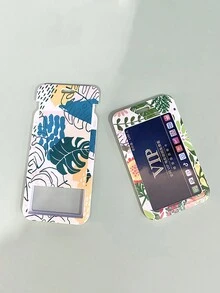 1入綠色植物公交地鐵學生證保護套,幼兒園轉學證遊戲卡保護套,附掛繩