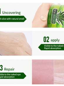 Aloe Vera Gel Facial 98% Hidratante Repara Quemaduras Exfoli - Amarillo - Ver 6