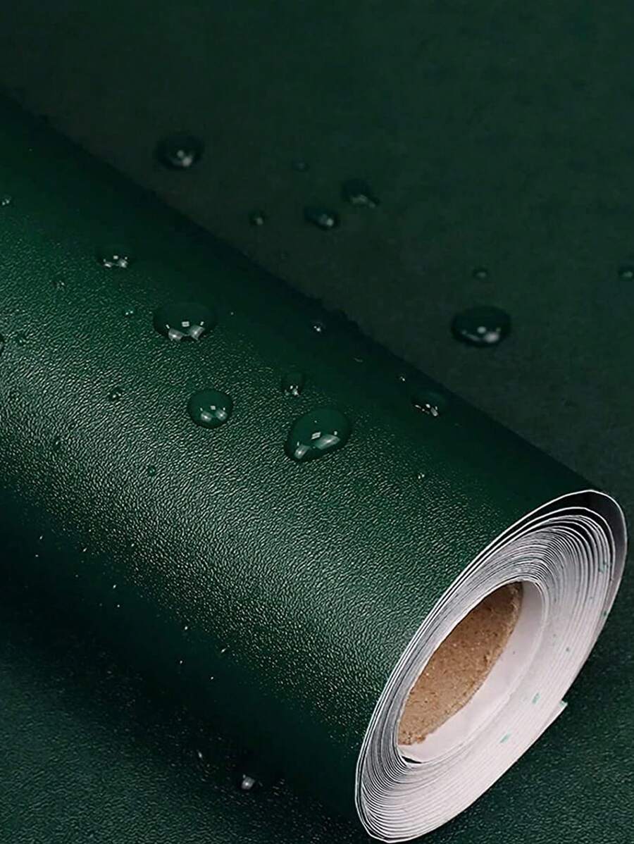 1 miếng giấy dán tường tự dính màu xanh lá cây đậm/xanh rêu có kết cấu phun cát dày dùng để trang trí nhà cửa, tủ, bàn, ghế, phông nền cải tạo phòng, miếng dán cải tạo, tấm ốp tường bong tróc, giấy dán tường, giấy dán tường, vật dụng trang trí mùa xuân làm mới ngôi nhà của bạn, miếng dán trang trí Rama