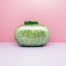 歐美時尚女士鵝蛋色亞克力宴會包,跨境純色橢圓形手拿包,適用於派對、婚禮、禮服和小方包等場合,硬殼小包 - 軍綠色 - 查看 2
