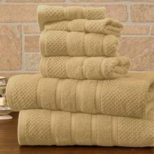 Bibb Home 6 Piece Egyptian Cotton Towel Set - 爆米花亞麻布 - 查看 1