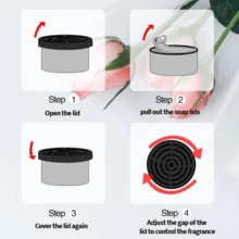 IKEDA 草莓香味汽車空氣清新劑和罐頭除味劑,香味持久而濃鬱,是家居衣櫃客廳浴室的必備品。附 1 包木罐空氣清新劑