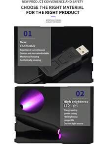 1 pieza Luz de ambiente automotriz con iluminación colorida USB - Multicolor - Ver 6