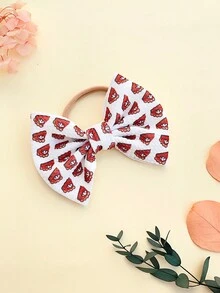 2入組嬰兒髮飾套裝，包括髮帶、鬆緊頭髮綁帶、蝴蝶結髮夾，適用於日常穿著和節日裝扮