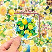 50入組檸檬主題防水美學貼紙套裝,適用於剪貼簿,行李,手機,汽車,水瓶,適合學生,青少年和成人