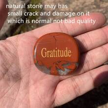 1入組新款拇指靈感擔憂石,天然治療瑪瑙水晶,彩虹脈輪寶石,可減輕焦慮,放鬆身心,適用於家居裝飾。