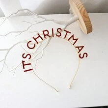 1入組聖誕節紅色滴油字母發箍,頭飾及聖誕派對裝飾配件