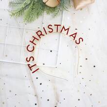 1入組聖誕節紅色滴油字母發箍,頭飾及聖誕派對裝飾配件