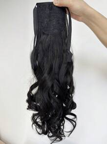 Extension Queue De Cheval Longue Ondulée Naturelle De 22 Pouces, Cheveux En Fiber Synthétique Marron Noir À Enrouler Avec Clip Pour Femmes