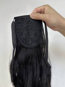 Extension Queue De Cheval Longue Ondulée Naturelle De 22 Pouces, Cheveux En Fiber Synthétique Marron Noir À Enrouler Avec Clip Pour Femmes