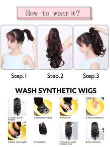 酒紅色32吋爪夾 長直馬尾爪夾 適合日常配戴 - 酒紅色 - 查看 8