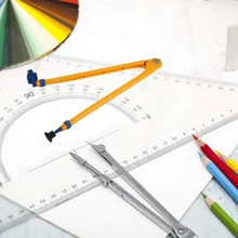 Precision Compass With Pencil, Large Diameter Adjustable Divider, Marking And Scribing Compass For Teachers - Orange - View 5