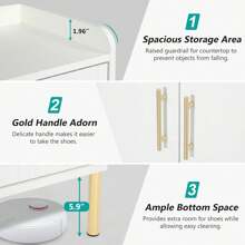 Tribesigns Large Shoe Cabinet, 30 Pairs Entryway Shoe Storage Cabinet With Doors And Shelves, 6-Tier Modern Shoes Rack Organizer For Hallway, Closet, Living Room, Bedroom