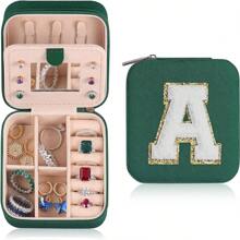 Travel Jewelry Box - Travel Jewelry Case for Women, Small Jewelry Travel Case| Mini Jewelry Case| Birthday Gifts for Women Gifts for Girlfriend Gifts for Friends Jewelry Holder - Green - View 1