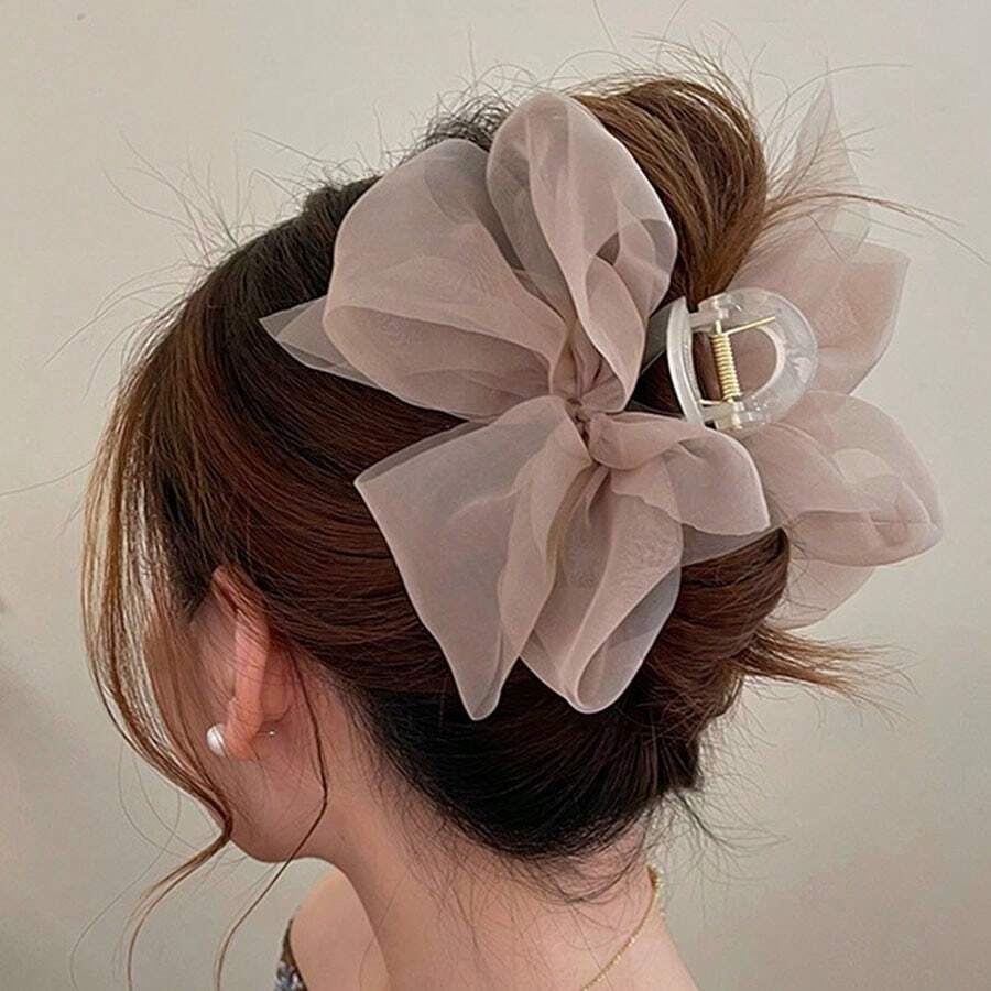 1 件新款女士发夹，仙女蝴蝶结设计发夹，公主发饰，适合旅行或日常使用
