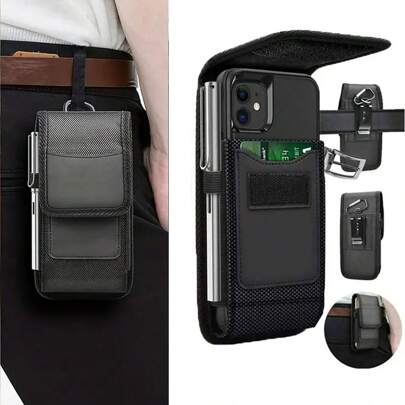 1 Stück Hüfttasche aus Nylon & Oxford-Gewebe mit Gürtelschlaufe & Haken für Handyhülle, tragbare Tasche für Outdoor-Reisen, schwarze Tasche als Geschenk für Ehemann, Männergeschenk, Valentinstag-Geschenk, Tasche/Beutel für Handy, Arbeitstaschen, Reittaschen, Wandertaschen, große Kapazität, multifunktional, modisch, lässig, Urlaubsgeschenke, Reisetaschen, Schultaschen, Gürteltaschen, Frühjahrsbedarf für die Schule