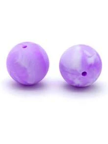20入組15mm矽膠珠子,適用於嬰兒咬咬和diy珠寶製作,糖果色圓形散珠 - 彩色 - 查看 89