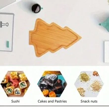 2 件裝食物零食飲料壽司牛排披薩甜點蛋糕和麵包早餐托盤咖啡托盤茶盤熟食板拼盤方便攜帶凹槽手柄家用廚房用品牛排披薩甜點蛋糕和麵包早餐托盤咖啡托盤茶盤熟食板拼盤方便攜帶凹槽手柄家居廚房用品禮品聖誕快樂配件 - 卡其色 - 查看 5