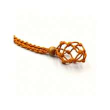 1 件項鍊繩空石編織網袋空項鍊架石英水晶原石項鍊