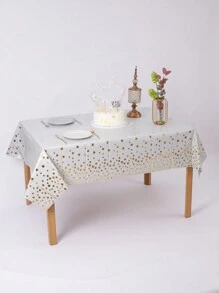 1 chiếc khăn trải bàn tiệc dùng một lần dùng cho tiệc sinh nhật, tiệc cưới, trang trí Giáng sinh, Giáng sinh - Nhiều màu - Xem 9