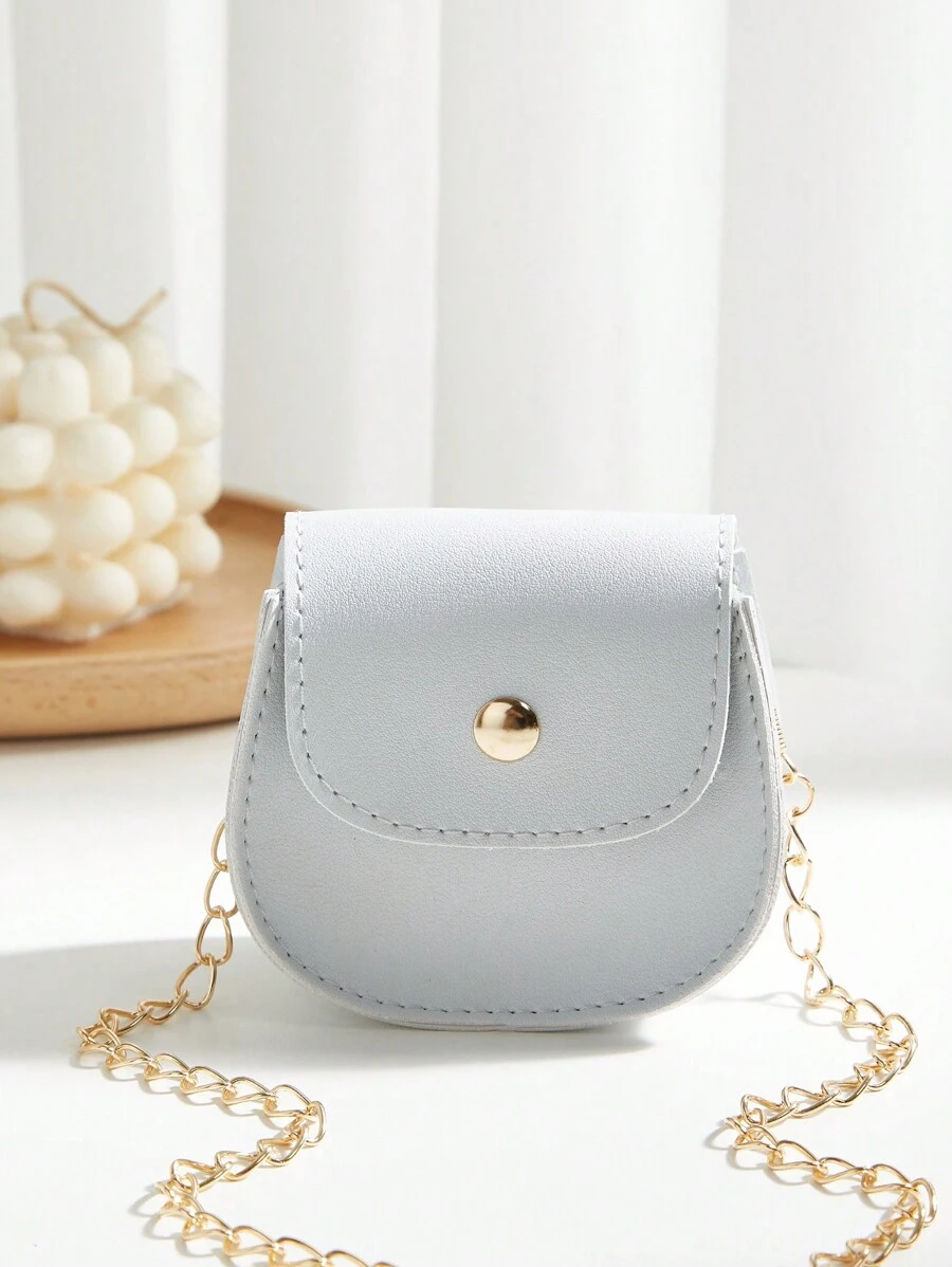 迷你口袋斜背包口紅包 - 淺灰色 - 查看 1