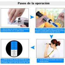 Optical Refractometer, Digital Brix Refractometer 0-90% Brixometer, Digital Refractometer, Refractometer For Honey, Refractometers For Dessert Cream Syrup Juice Sugar Tester - Black - View 5