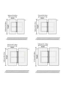 2入組大理石水晶紋路木紋圖案帶紋理窗簾,不開孔窗簾,適用於臥室辦公室廚房客廳書房家居裝飾 - 彩色 - 查看 3