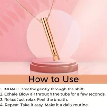 1 pieza/Set de 4 piezas Collar de respiración para ansiedad y estrés, dispositivo Calmigo de relajación para meditación, herramienta de respiración profunda para ataque de pánico, regalo de alivio de meditación para hombres y mujeres