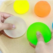 Trái bóng Nhúm Căng thẳng Đồ chơi , Trong suốt Mờ Hồi phục chậm , Màu sắc Ngẫu nhiên - Nhiều màu - Xem 6